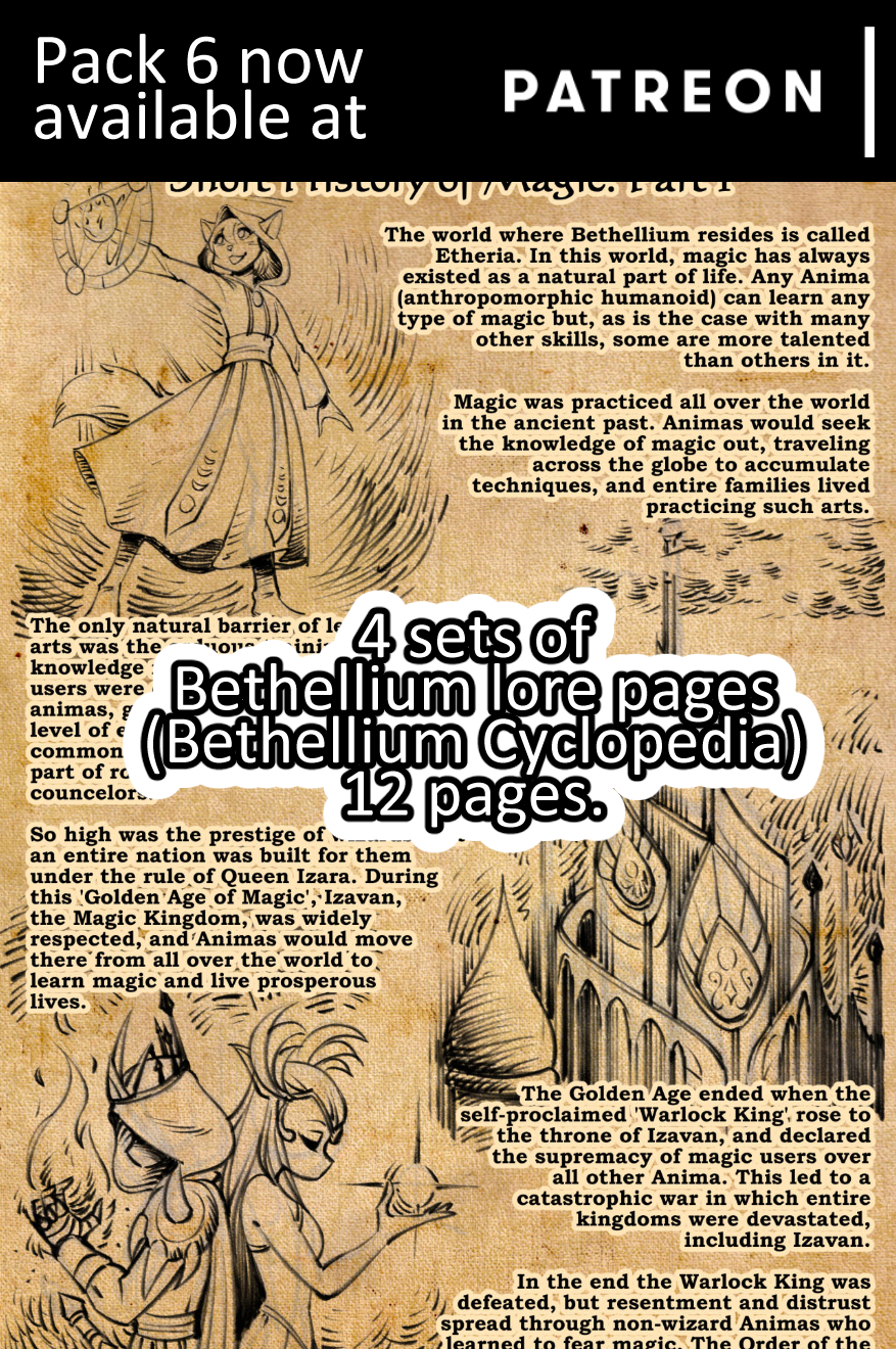 Past Bethellium Cyclopedia posts still available at my Patreon!